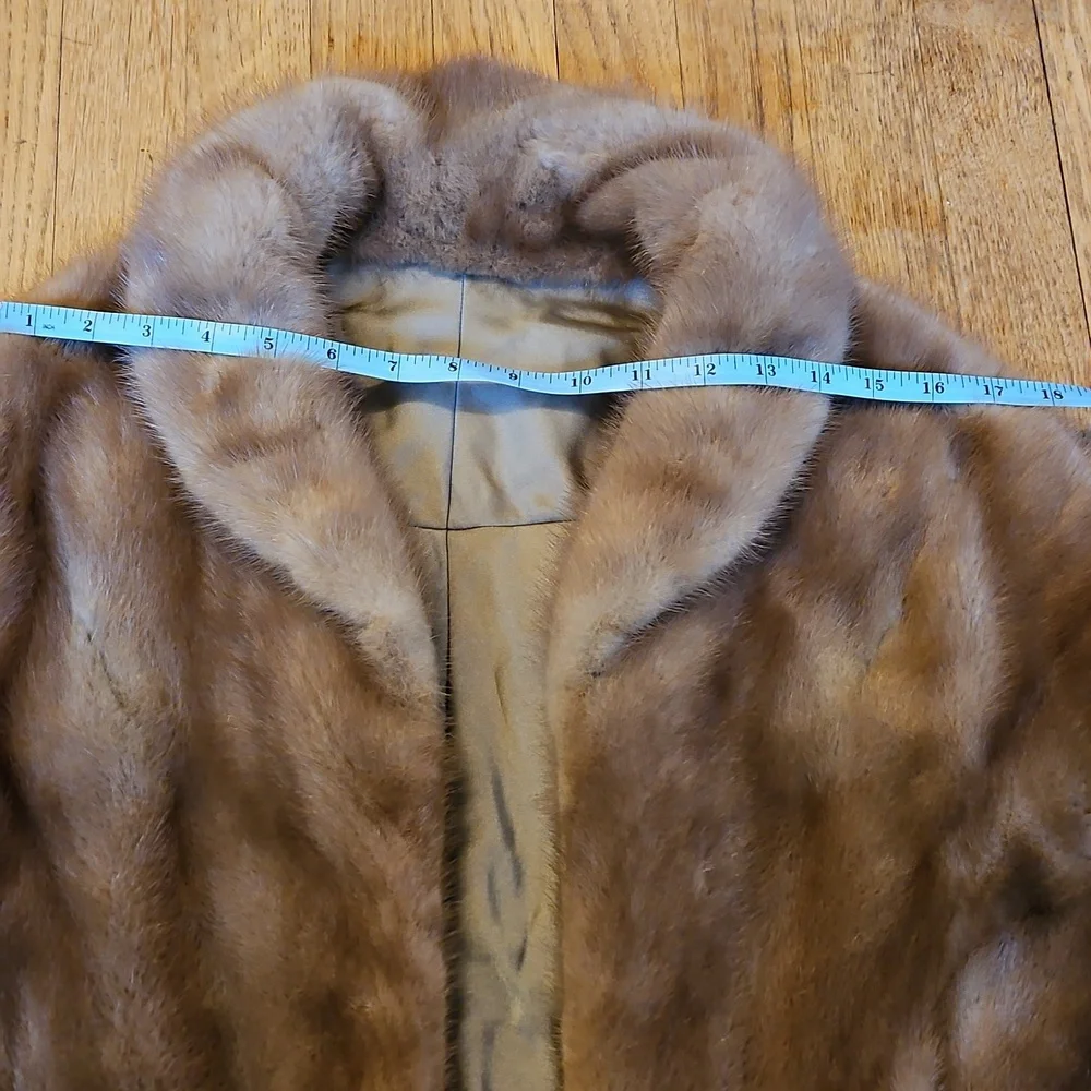 Vintage real mink cape with pockets S/M